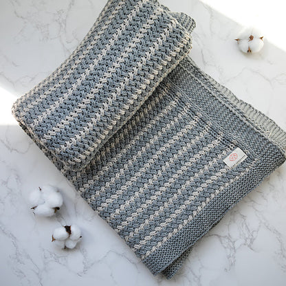 Tara Organic Cotton Knit Throw Blanket