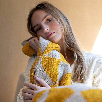 Trikona Organic Cotton Knit Throw Blanket