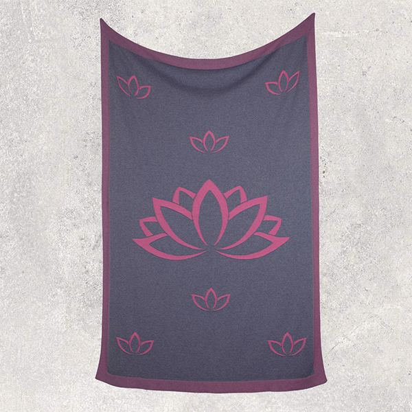 Lotus Relax Organic Cotton Travel Blanket and Eye Mask Set