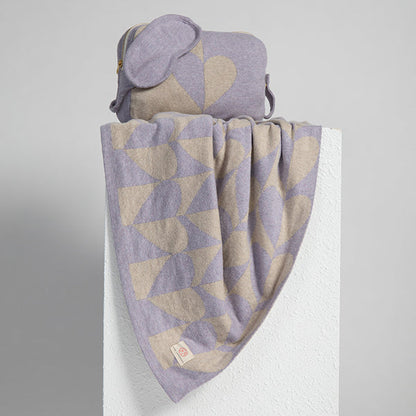 Amore Organic Cotton Travel Blanket and Eye Mask Set