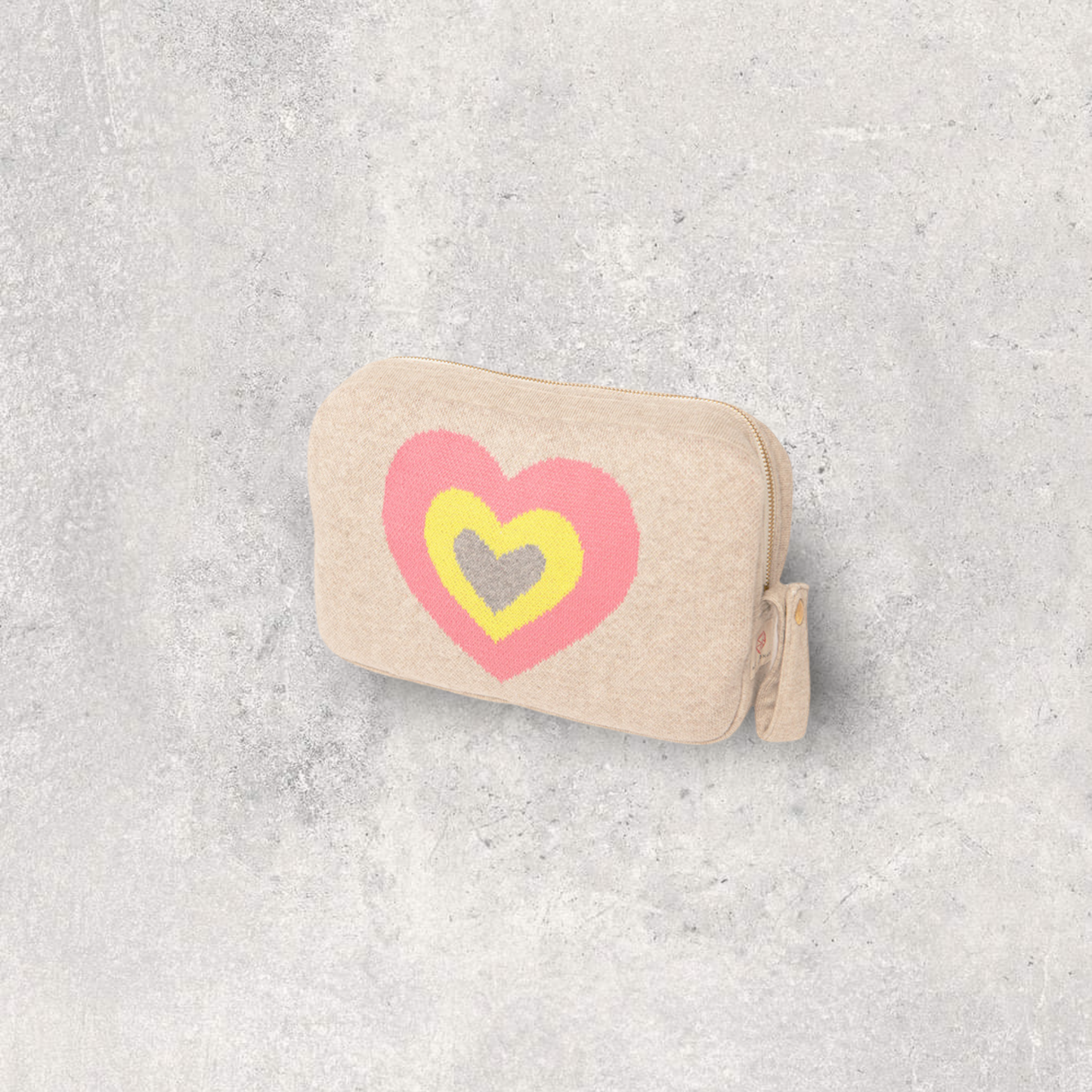 Crazy Hearts Capri Organic Cotton Travel Blanket and Eye Mask Set