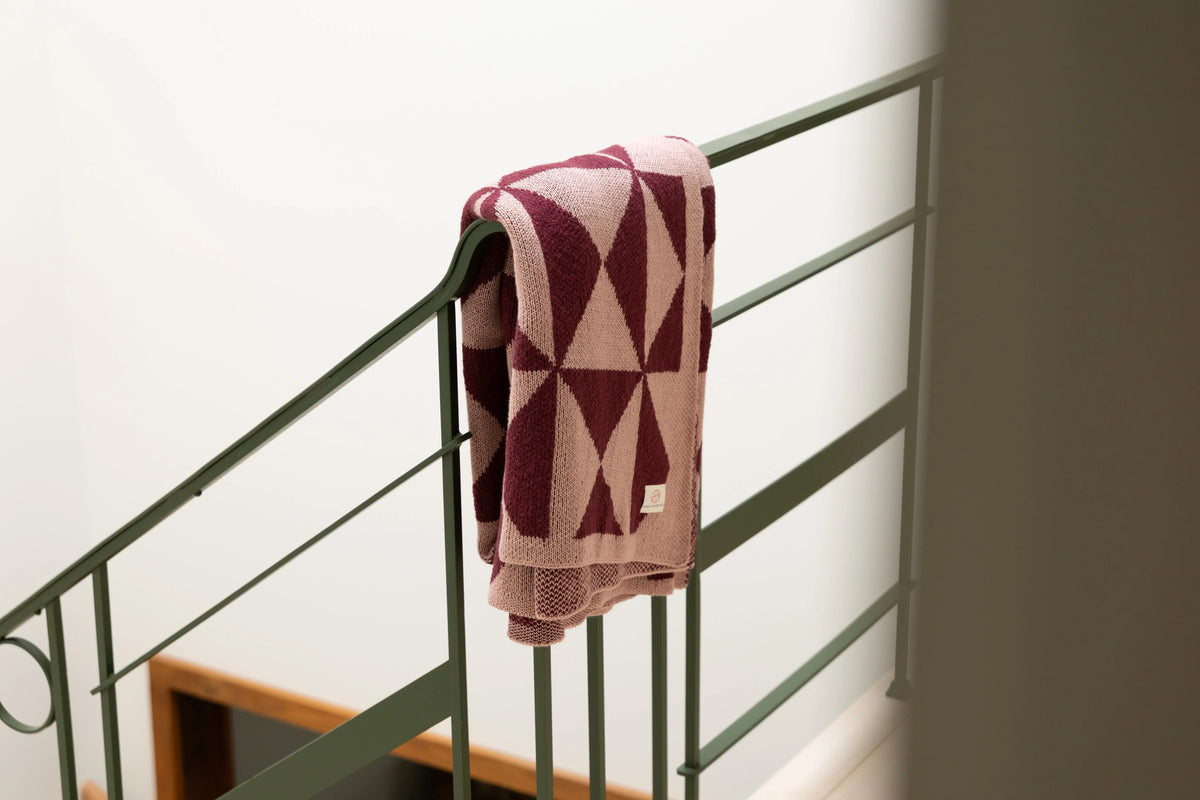 Trikona Organic Cotton Knit Throw Blanket